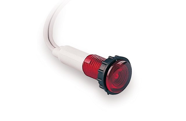 S Serisi Plastik LED'li 230V AC Kırmızı 10 mm Sinyal